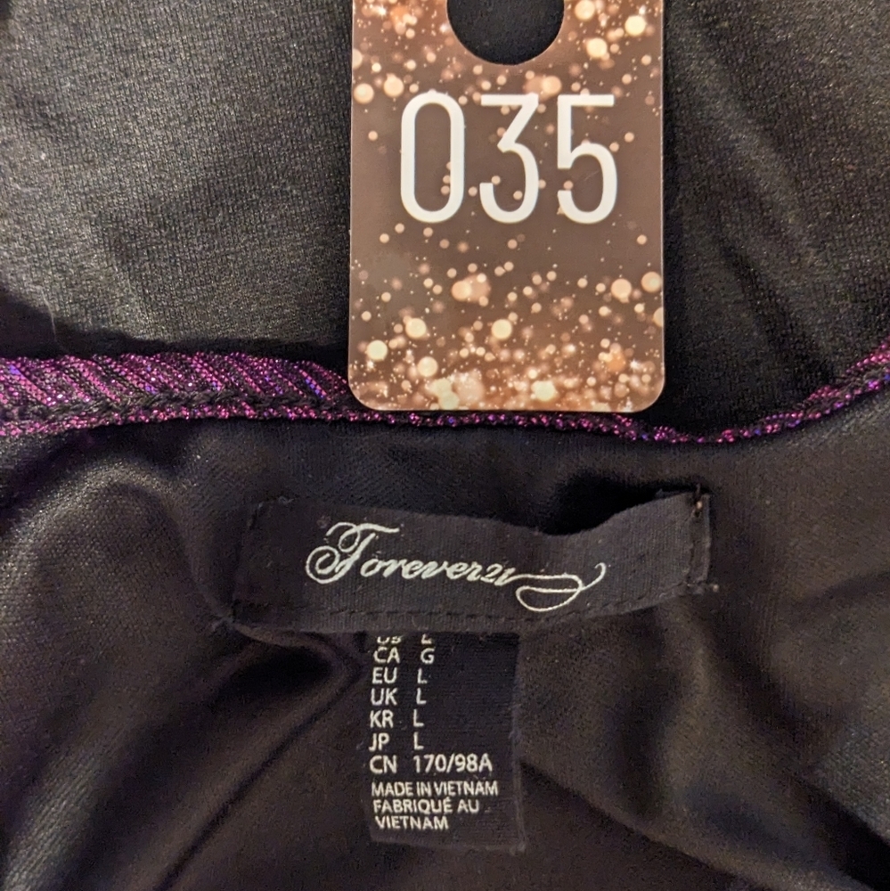 Forever 21 Dress Black and Purple  Cocktail Dress - Picture 6 of 7